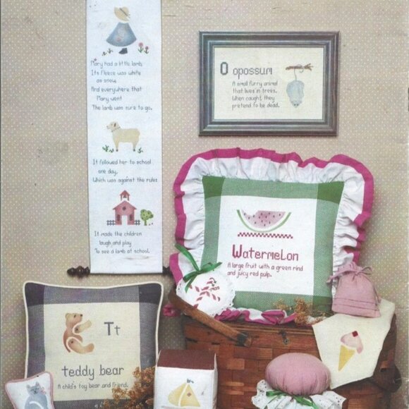 Schoolhouse ABC's Stencil & Cross Stitch Book 11 by Barbara & Cheryl - 1983 - Picture 2 of 2